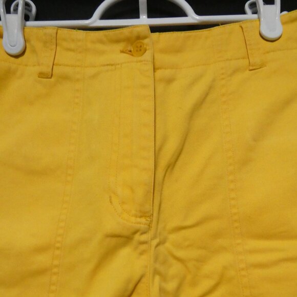 JONES NEW YORK SPORT | size 10 | Yellow Casual Shorts | 100% Cotton - Picture 4 of 16
